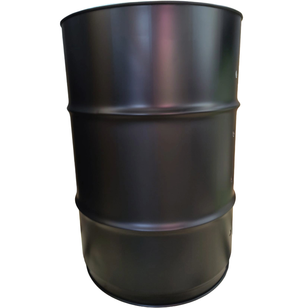 Pelletbehälter, Pelletbox, rund, metall mit Holzdeckel - Image 2