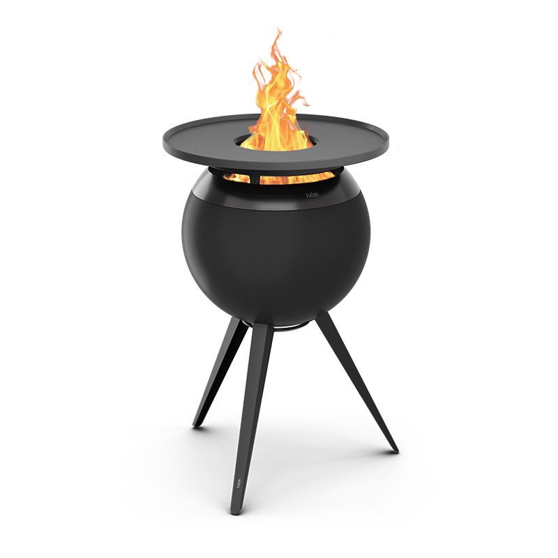 MOON 45 Plancha-Grillset all black hoch