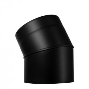 doppelwandiger Pelletofenrohr-Bogen 30°, starr DN80mm - schwarz