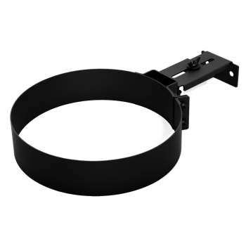 doppelwandiges Pelletofenrohr - Rohrhalter Set - schwarz