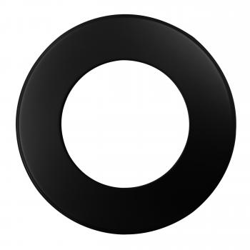 doppelwandiges Pelletofenrohr - Wandrosette 80 mm Rand - schwarz